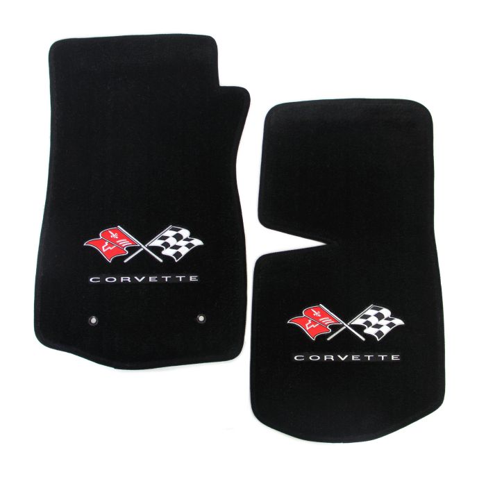 68-73 Lloyd Ultimat Floor Mats w/ Cross Flag Emblem & CORVETTE