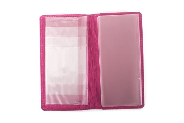 Domestic Burgundy Leather Checkbook Cover w/C5 Emblem