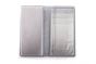 Domestic Grey Leather Checkbook Cover w/Cross Flags Emblem