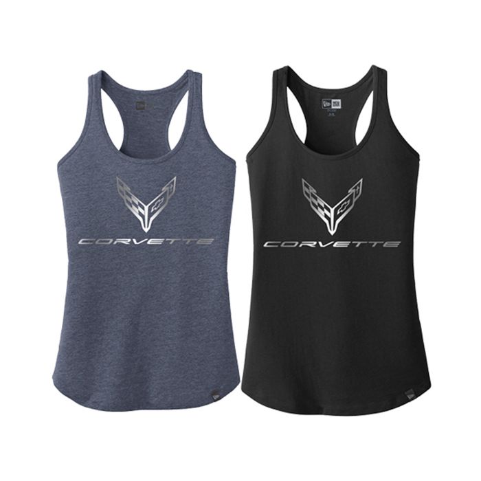 Ladies 2020 Corvette Foil Racerback Tank Top