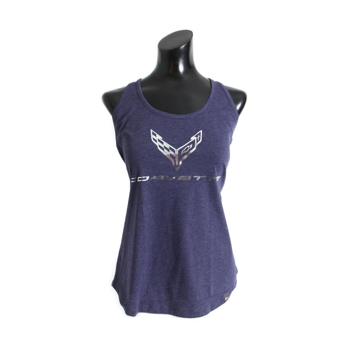 Ladies 2020 Corvette Foil Racerback Tank Top