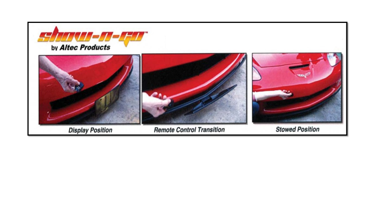 06-13 Z06/GS Remote Show-N-Go Front License Plate Holder