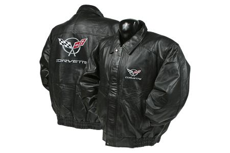 Lambskin Bomber Jacket w/C5 Embroidered Emblem