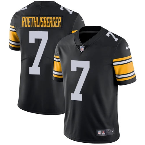 Steelers #7 Ben Roethlisberger Black - Limited Jersey