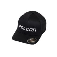 TeraFlex Falcon Shocks FlexFit Curved Visor Hat - Small/Medium (Black/Silver)