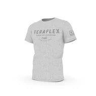 TeraFlex Men's Original Brand T-Shirt with Vintage TeraFlex Graphic - (White/Grey)