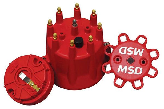 MSD Pro Billet Cap & Rotor Set (Red)